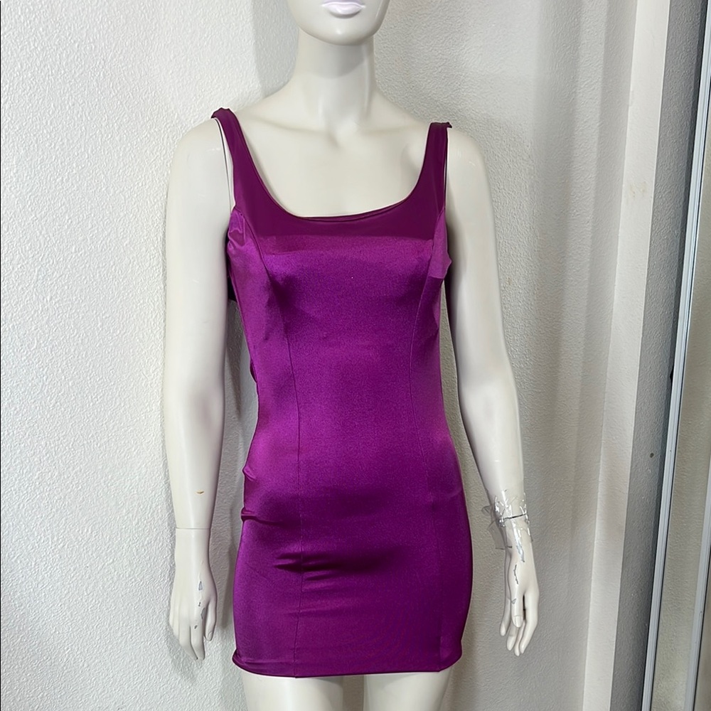 Naked Wardrobe Purple Tank Bodycon Dress